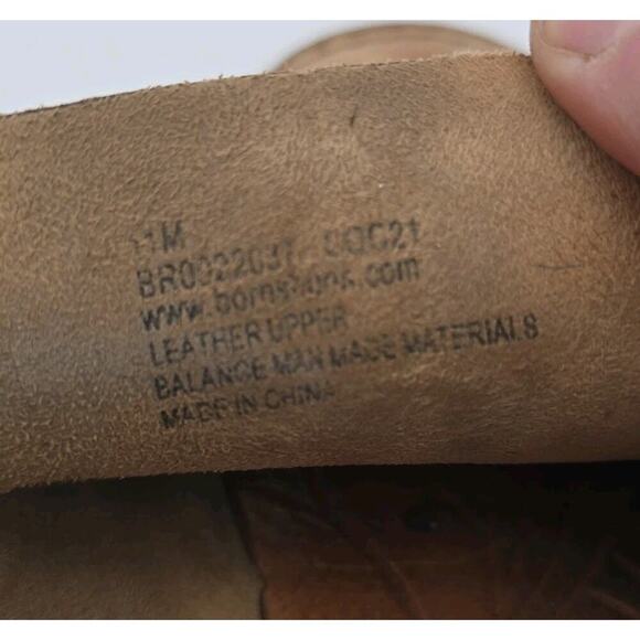 Born Sandals Womens 11 Brown Mesilla Flats Open Toe Slides Slip On Leather Suede - Picture 9 of 12